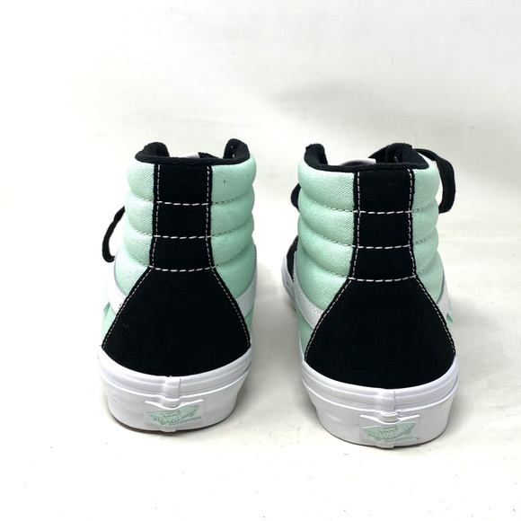 VANS Sk8-Hi Skate Shoes For Men Canvas Suede Black Mint Sneakers VN0A5FCCM2T - Picture 8 of 10